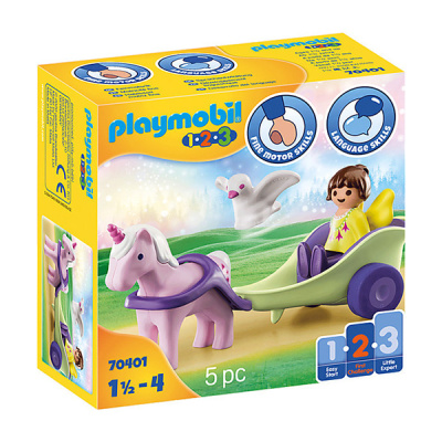 Playmobil 123: Unicorn Carriage with Fairy (εως 36 δόσεις)