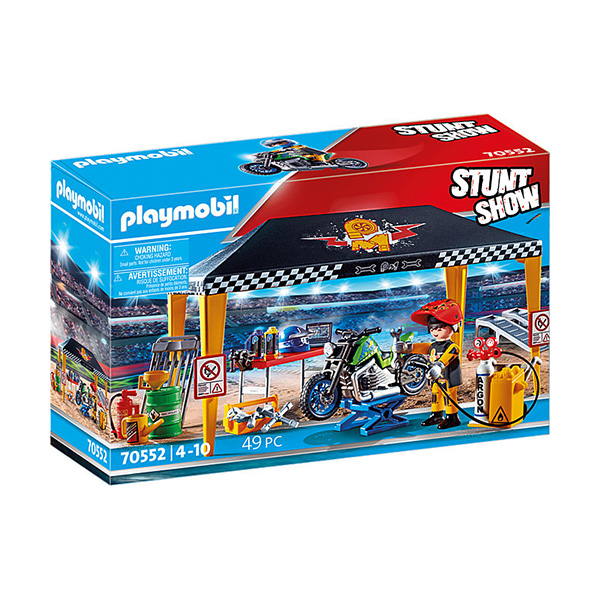 Playmobil Stunt Show: Σκηνή- Συνεργείο για Οχήματα (εως 36 δόσεις)