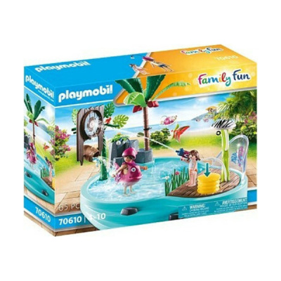 Playmobil Family Fun: Small Pool with Water Sprayer (εως 36 δόσεις)