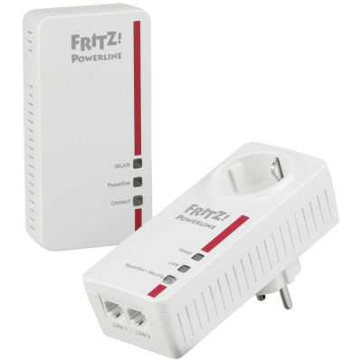 AVM Fritz!Powerline 1260E Powerline Διπλού Kit για Ασύρματη Σύνδεση Wi‑Fi 5 με Passthrough Πρίζα και 2 Θύρες Gigabit Ethernet (εως 36 Δόσεις)
