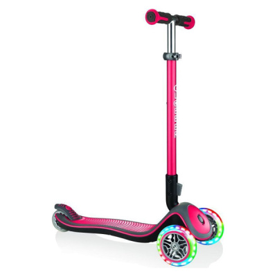 GLOBBER Elite Deluxe with illuminated castors, scooter(red) (εως 36 Δόσεις)