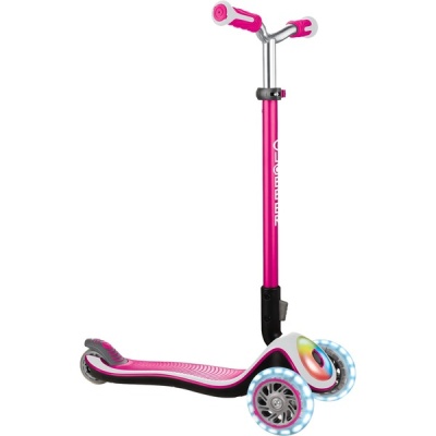 GLOBBER Elite Prime with illuminated rollers and flashlight, scooter(pink / black) (εως 36 Δόσεις)