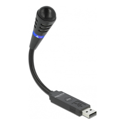 DeLock USB Microphone with Gooseneck and Mute Button (εως 36 Δόσεις)