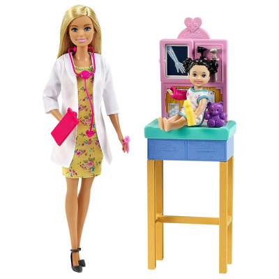 Barbie Ξανθιά Κούκλα Παιδίατρος (εως 36 Δόσεις)