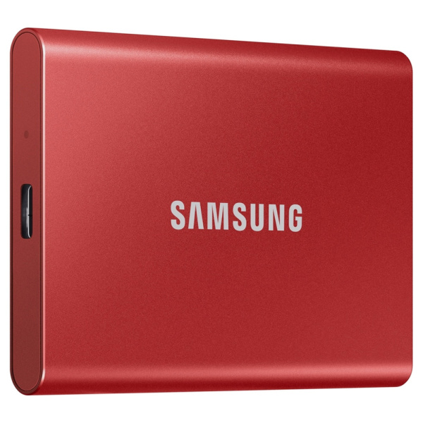 Samsung Portable SSD T7 USB 3.2 / USB-C 500GB 2.5″ Metallic Red (εως 36 Δόσεις)