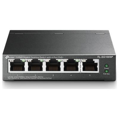 TP-LINK TL-SG1005P v1 Unmanaged L2 PoE Switch με 5 Θύρες Ethernet (εως 36 Δόσεις)