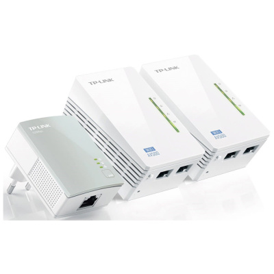 TP-LINK TL-WPA4220T KIT v1 Powerline Τριπλό για Ασύρματη Σύνδεση Wi‑Fi 4 και 2 Θύρες Ethernet (εως 36 Δόσεις)