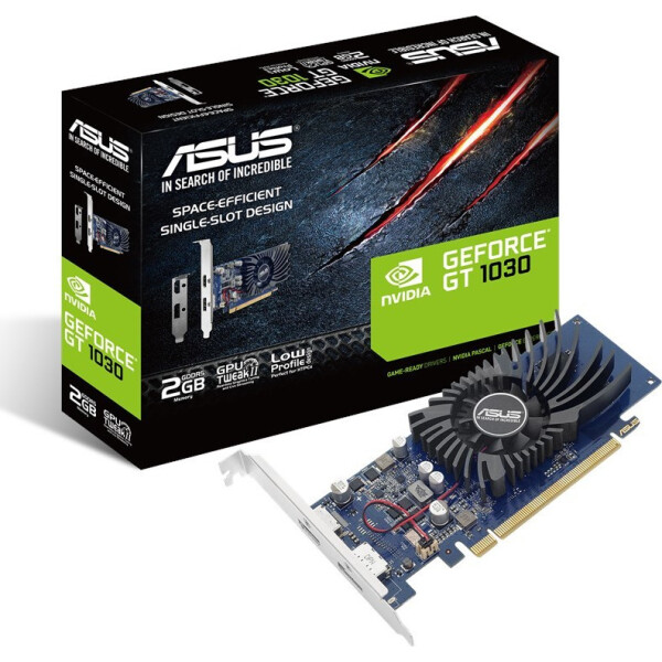 Asus GeForce GT 1030 2GB GDDR5 Low Profile Κάρτα Γραφικών Κωδικός 90YV0AT2-M0NA00