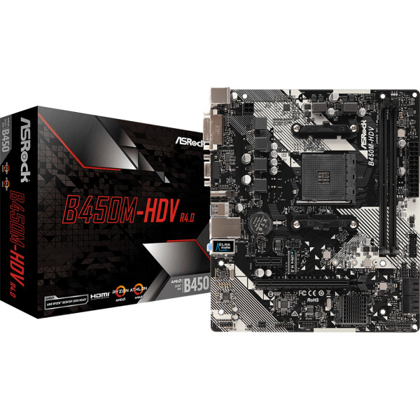ASRock B450M HDV rev. 4.0 Motherboard Micro ATX με AMD AM4 Socket