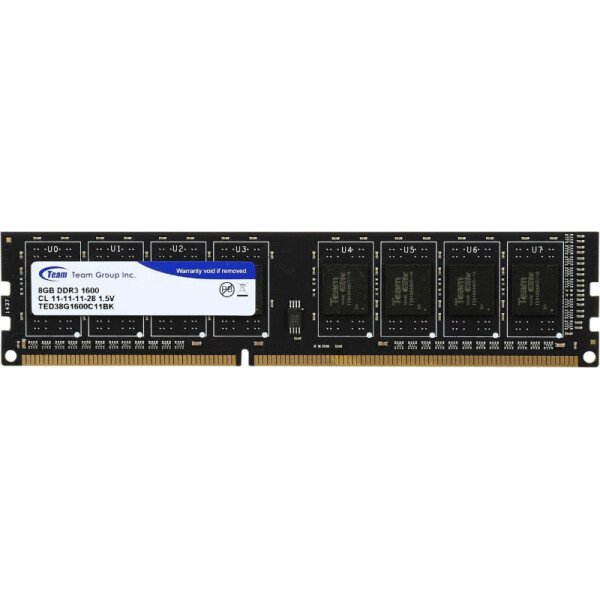 TeamGroup Elite DDR3 με Module 1x8GB και Ταχύτητα 1600 για Desktop Κωδικός TED38G1600C1101