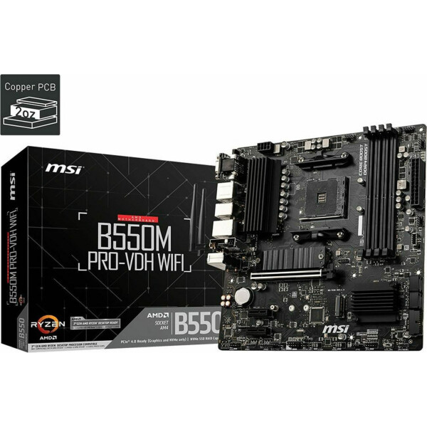 MSI B550M Pro-VDH WIFI Motherboard Micro ATX με AMD AM4 Socket
