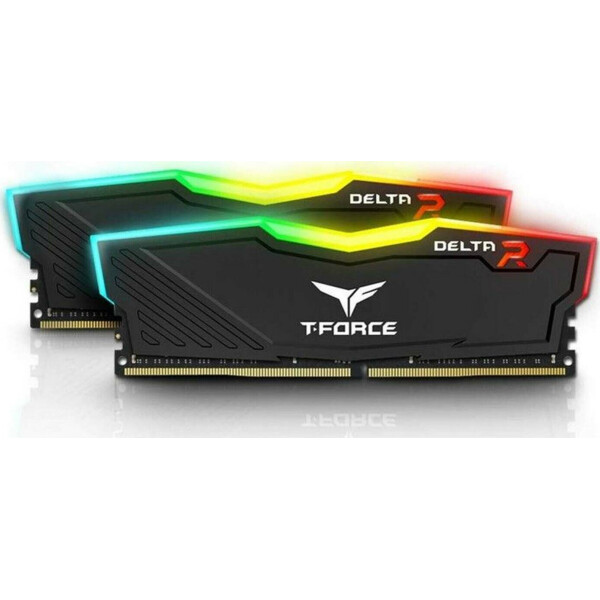 TeamGroup T-Force Delta RGB DDR4 32GB RAM με 2x16GB Modules και Ταχύτητα 3600 για Desktop Κωδικός TF3D432G3600HC18JDC01