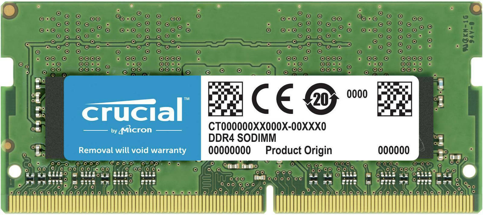 Crucial DDR4 με Module 1x8GB και Ταχύτητα 3200 για Laptop Κωδικός CT8G4SFRA32A