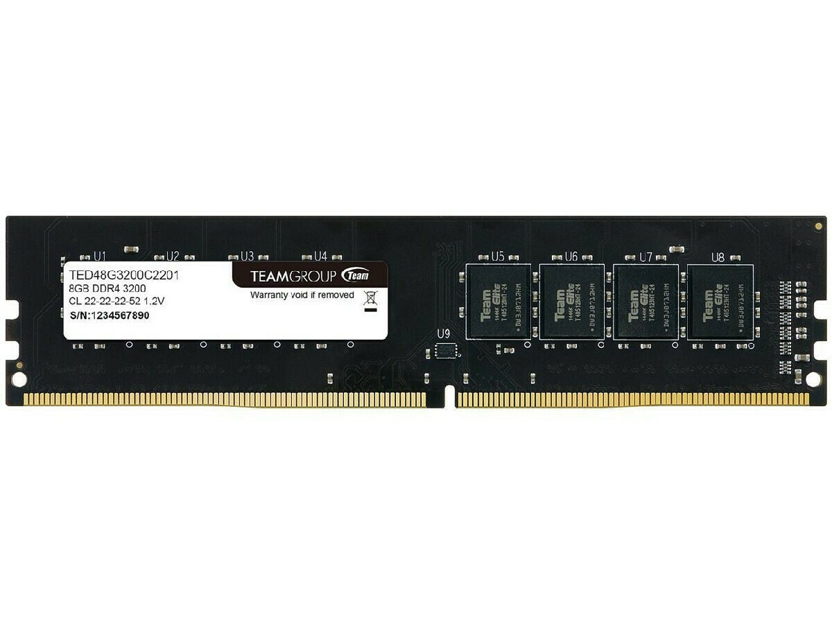 TeamGroup Elite DDR4 με Module 1x8GB και Ταχύτητα 3200 για Desktop Κωδικός TED48G3200C2201