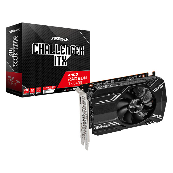 ASRock Radeon RX 6400 4GB GDDR6 Challenger ITX Κάρτα Γραφικών Κωδικός 90-GA3CZZ-00UANF