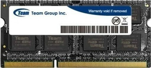 TeamGroup Elite DDR3 με Module 1x8GB και Ταχύτητα 1600 για Laptop Κωδικός TED3L8G1600C11-S01