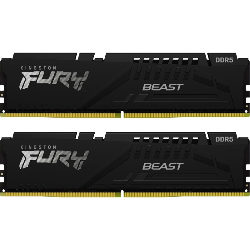 Kingston Fury Beast DDR5 32GB RAM με 2x16GB Modules και Ταχύτητα 5200 για Desktop Κωδικός KF552C36BBEK2-32