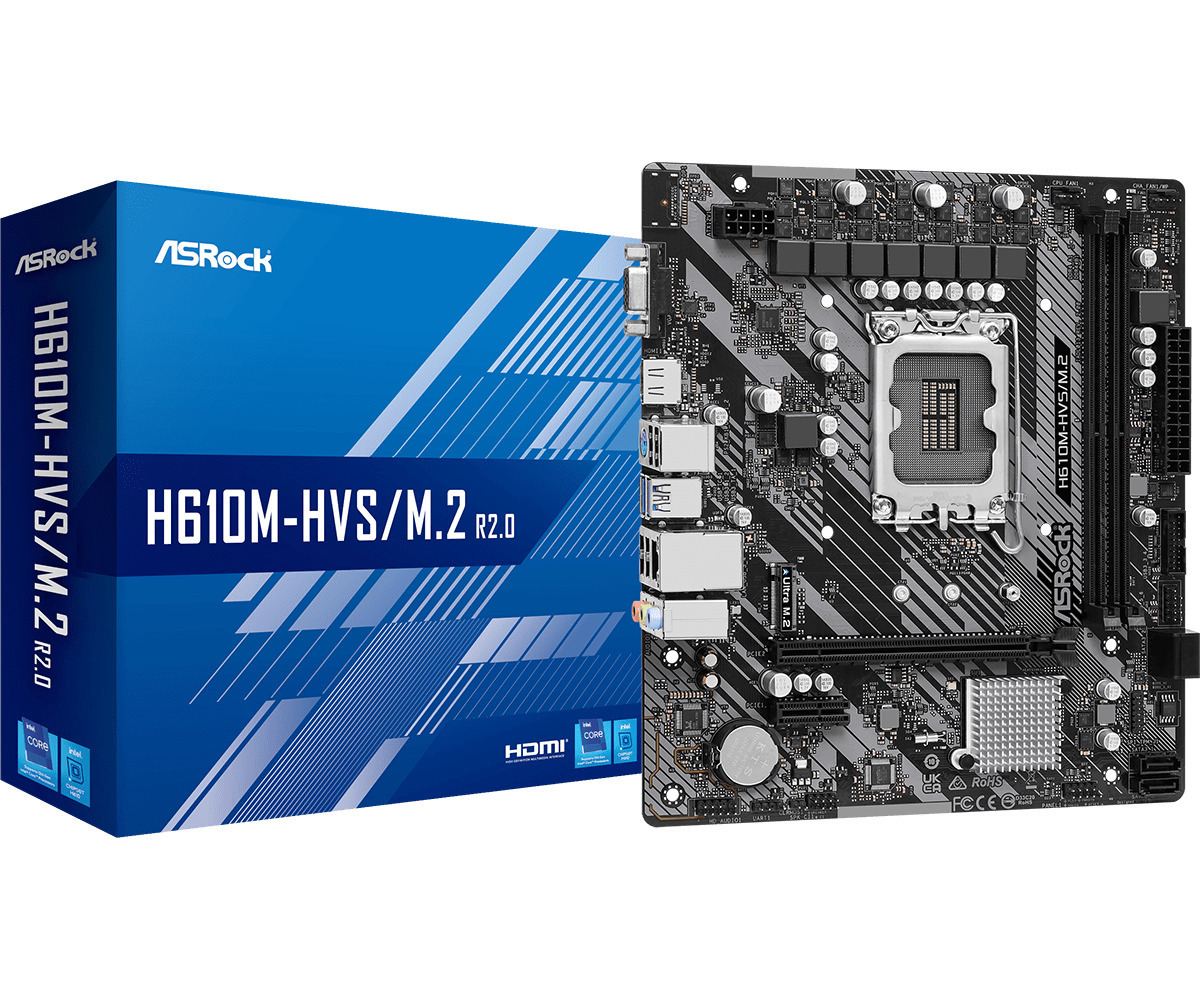 ASRock H610M-HVS/M.2 R2.0 Motherboard Micro ATX με Intel 1700 Socket