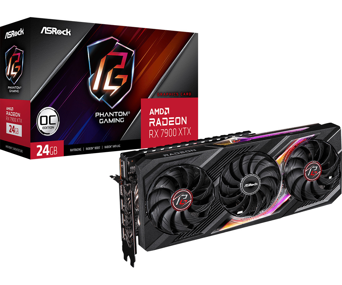 ASRock Radeon RX 7900 XTX 24GB GDDR6 Phantom Gaming OC Κάρτα Γραφικών Κωδικός 90-GA3YZZ-00UANF