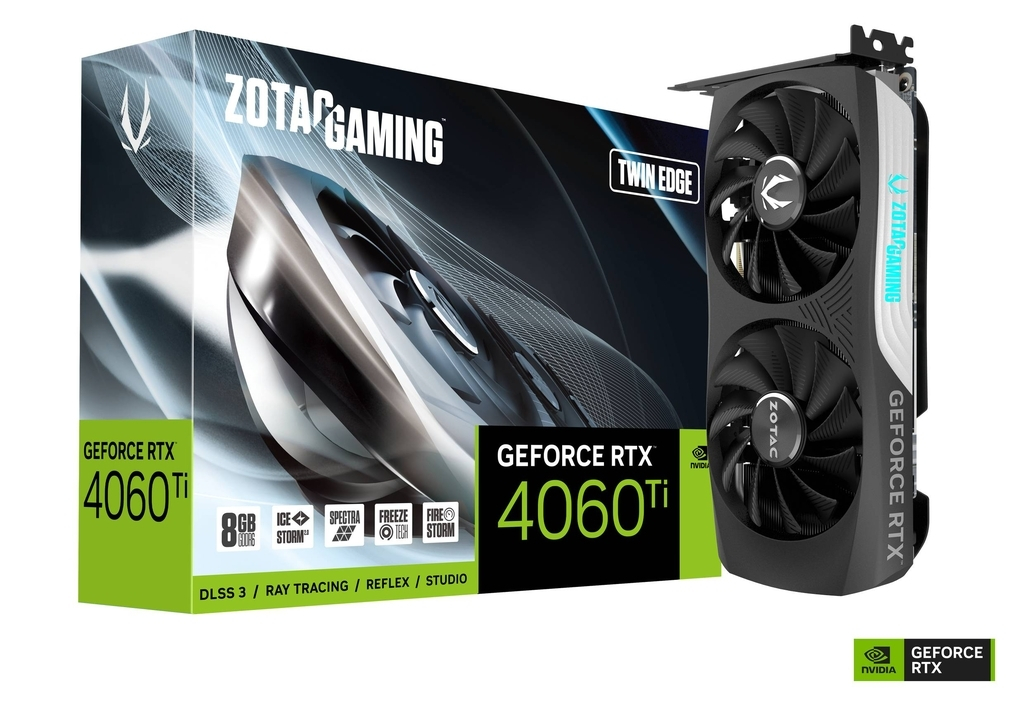 Zotac GeForce RTX 4060 Ti 8GB GDDR6 Twin Edge Κάρτα Γραφικών Κωδικός ZT-D40610E-10M