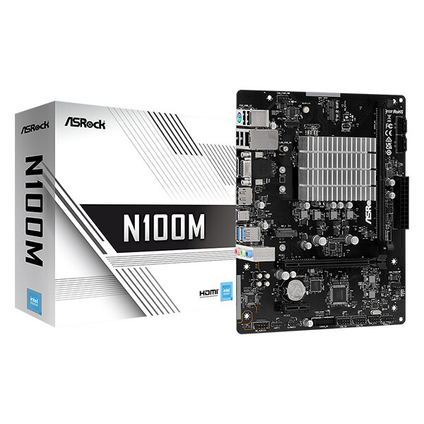 ASRock N100M SoC Motherboard Micro ATX με Intel Socket