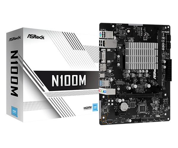 ASRock N100M SoC Motherboard Micro ATX με Intel Socket