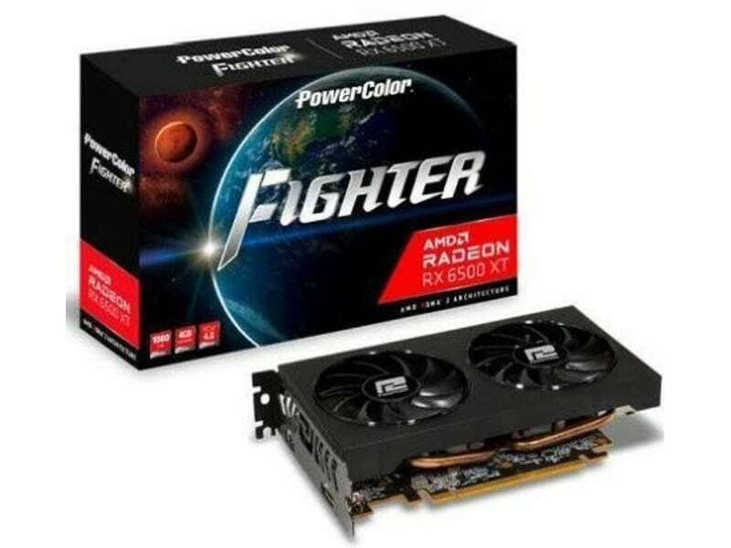 PowerColor Radeon RX 6500 XT 4GB GDDR6 Fighter Κάρτα Γραφικών Κωδικός AXRX 6500XT 4GBD6-DH/OC