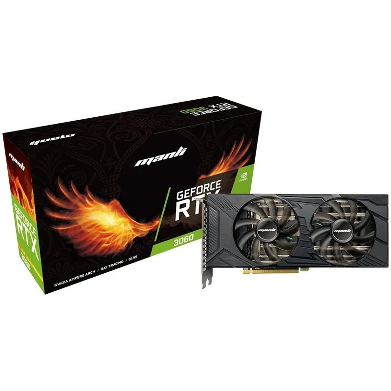 Manli GeForce RTX 3060 12GB GDDR6 Κάρτα Γραφικών Κωδικός M-NRTX3060/6RFHPPPV2-M2521