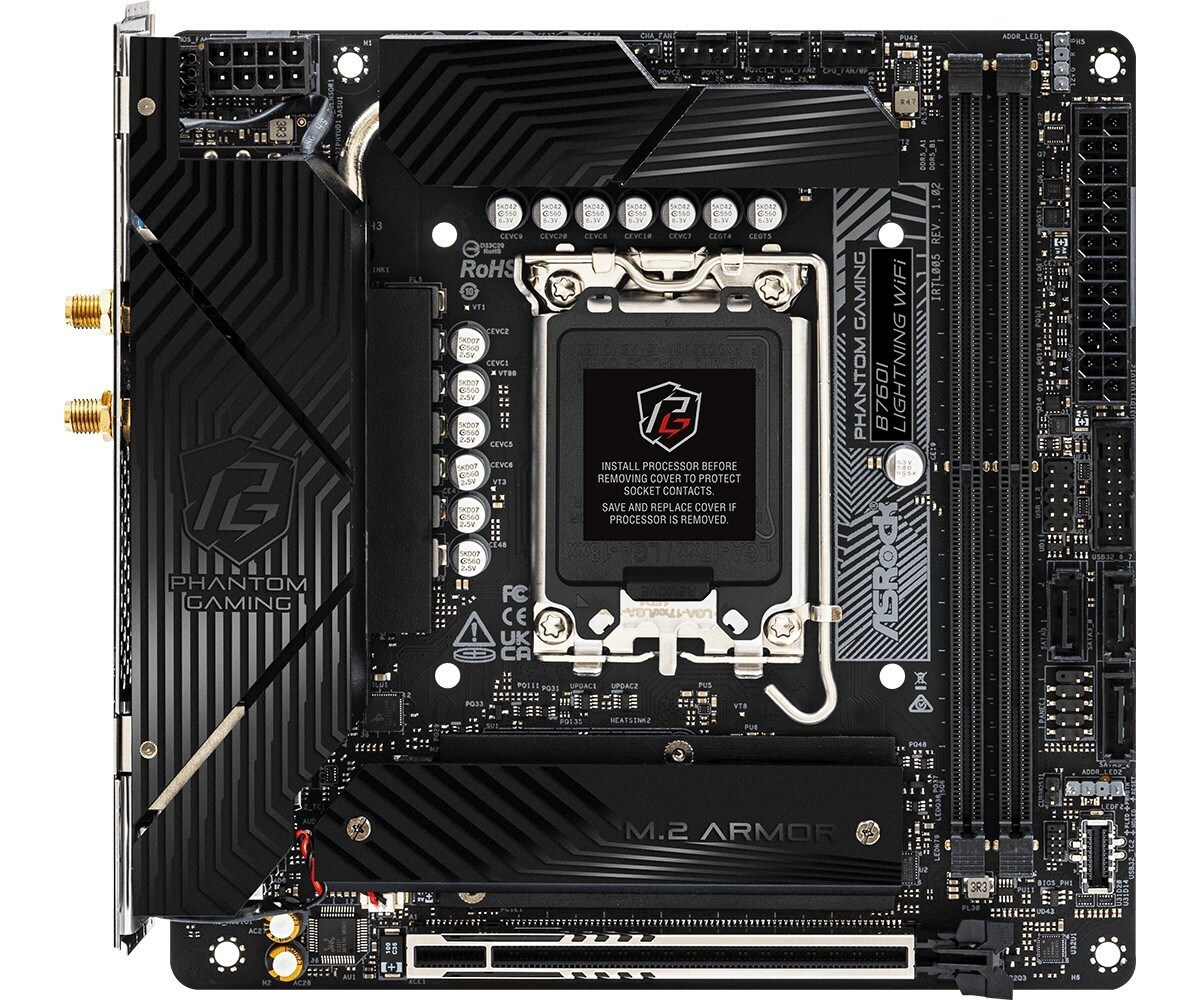 ASRock B760I Lightning WiFi Motherboard Micro ATX με Intel 1700 Socket