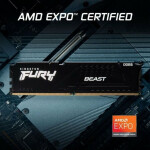 Kingston FURY Beast DDR5 64GB RAM με 2x32GB Modules και Ταχύτητα 6000 για Desktop Κωδικός KF560C30BBEK2-64