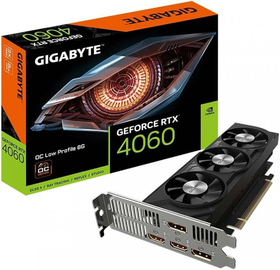Gigabyte GeForce RTX 4060 8GB GDDR6 OC Low Profile Κάρτα Γραφικών Κωδικός GV-N4060OC-8GL