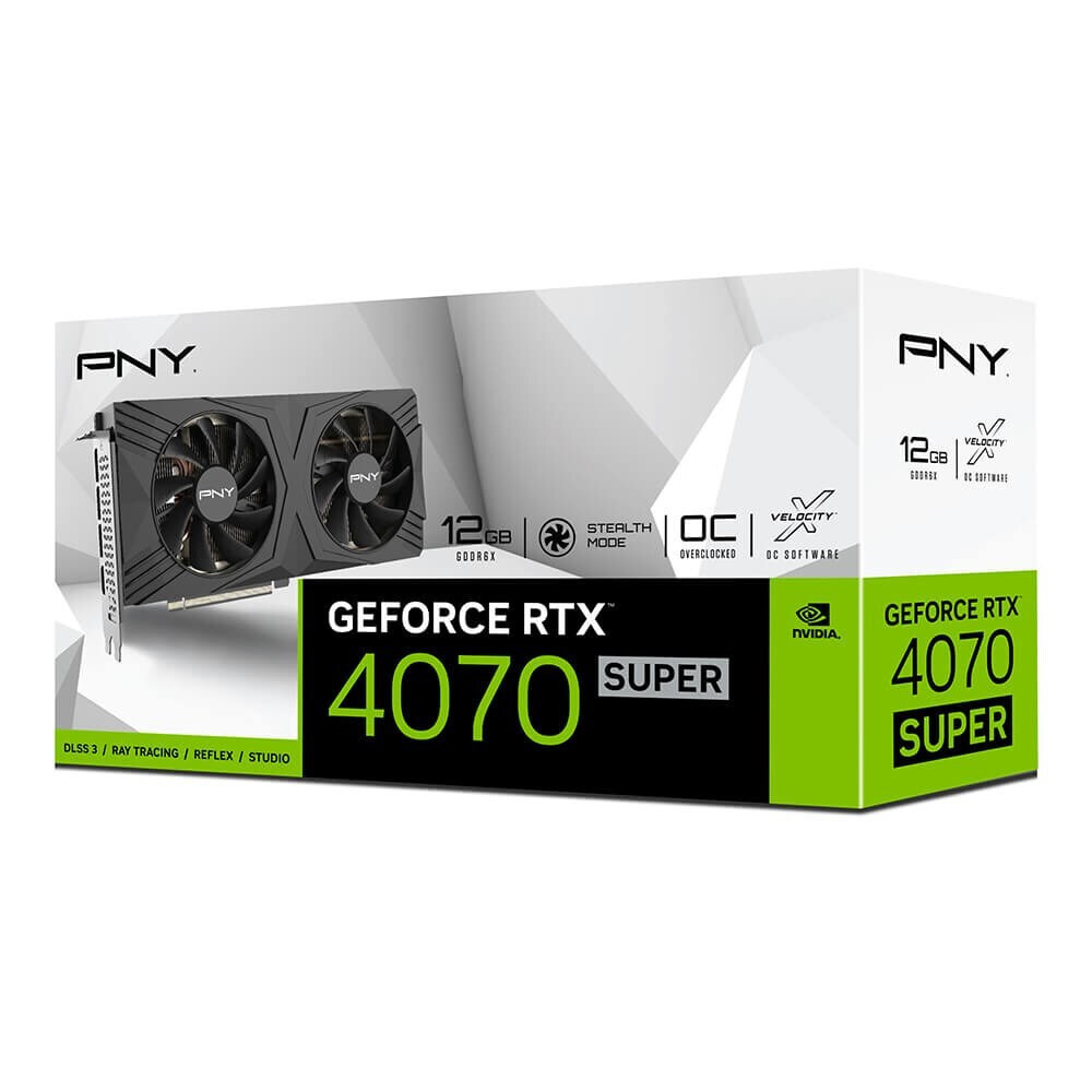 PNY GeForce RTX 4070 Super 12GB GDDR6X OC DF Κάρτα Γραφικών Κωδικός VCG4070S12DFXPB1-O