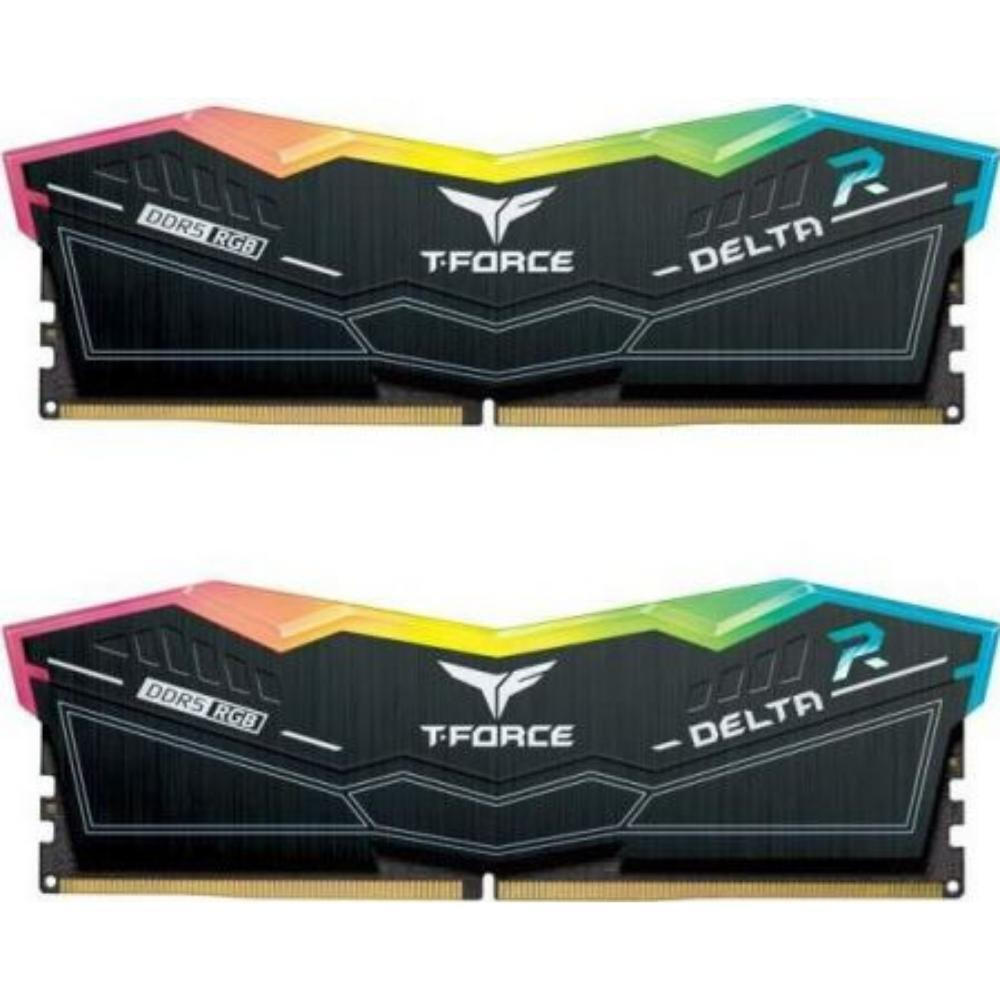 TeamGroup T-Force Delta RGB DDR5 32GB RAM με 2x16GB Modules και Ταχύτητα 6000 για Desktop Κωδικός FF3D532G6000HC38ADC01