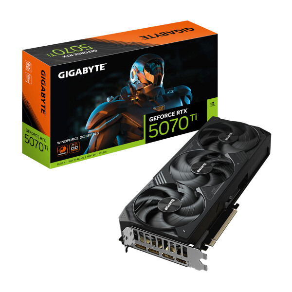 Gigabyte GeForce RTX 5070 Ti 16GB GDDR7 Aorus Windforce OC SFF Κάρτα Γραφικών Κωδικός GV-N507TWF3OC-16GD