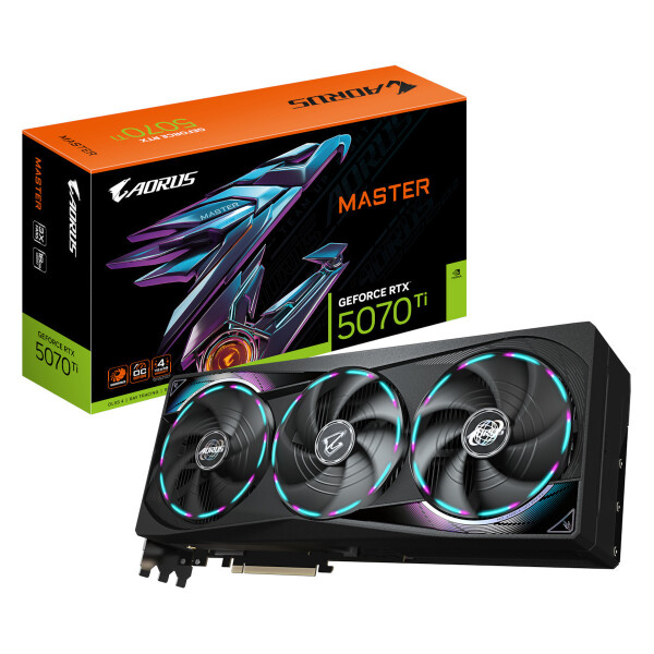 Gigabyte GeForce RTX 5070 Ti 16GB GDDR7 Aorus Master Κάρτα Γραφικών Κωδικός GV-N507TAORUS M-16GD