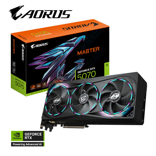 Gigabyte GeForce RTX 5070 12GB GDDR7 Aorus Master Κάρτα Γραφικών Κωδικός GV-N5070AORUS-M-12GD