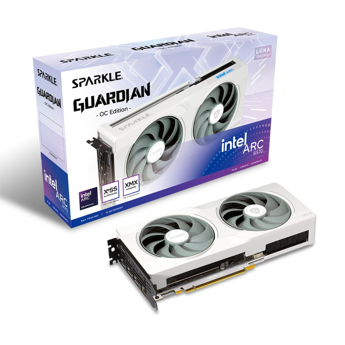 Sparkle ARC B570 10GB GDDR6 GUARDIAN LUNA OC Κάρτα Γραφικών Κωδικός SB570GW-10GOC