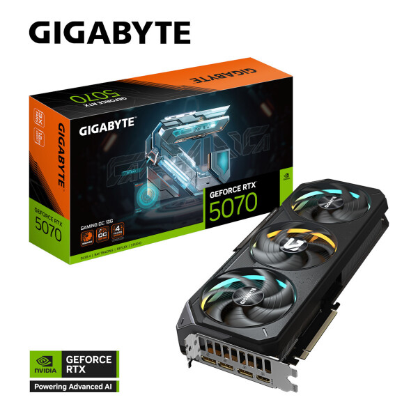 Gigabyte GeForce RTX 5070 12GB GDDR7 GAMING OC Κάρτα Γραφικών Κωδικός GV-N5070GAMING OC-12GD