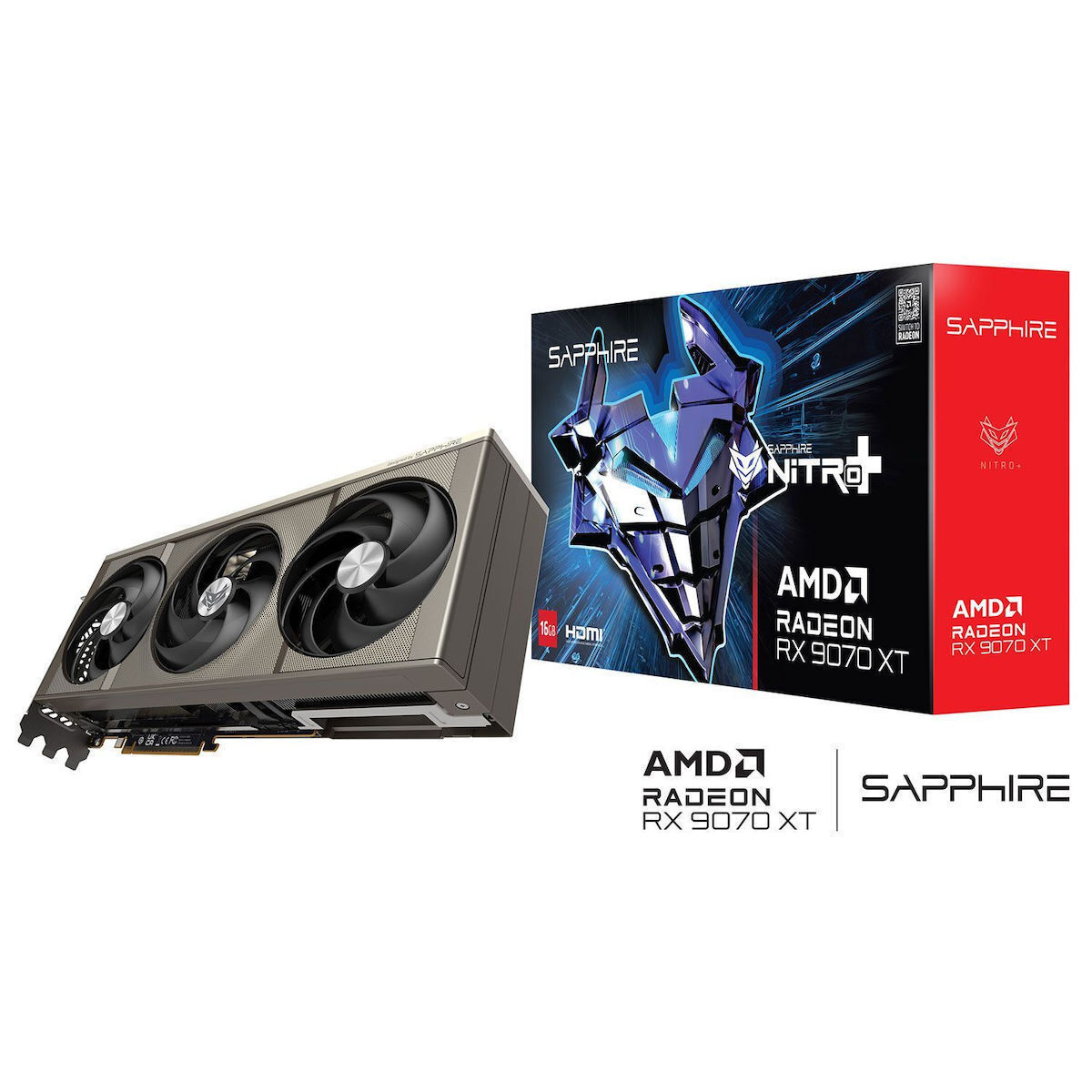 Sapphire Radeon RX 9070 XT 16GB GDDR6 NITRO Κάρτα Γραφικών Κωδικός 11348-01-20G
