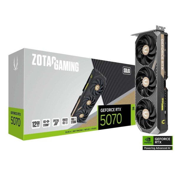 Zotac GeForce RTX 5070 12GB GDDR7 Solid Κάρτα Γραφικών Κωδικός ZT-B50700D-10P
