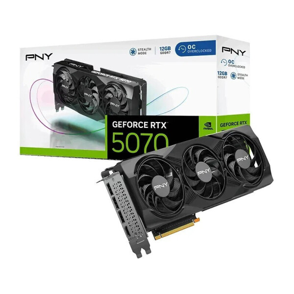 PNY GeForce RTX 5070 12GB GDDR7 VERTO OC Κάρτα Γραφικών Κωδικός VCG507012TFXPB1-O