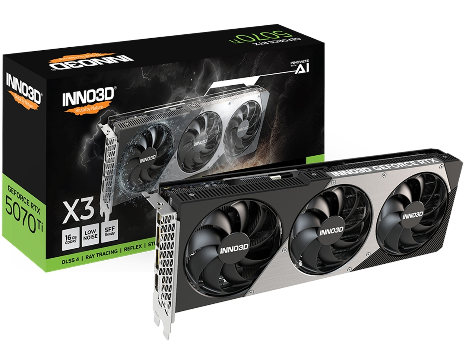 Inno 3D GeForce RTX 5070 Ti 16GB GDDR7 Κάρτα Γραφικών Κωδικός N507T3-16D7-176068N