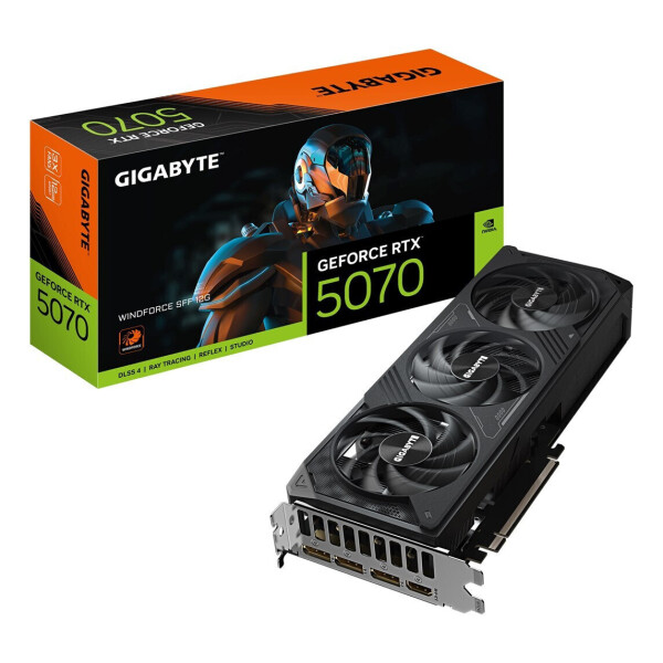 Gigabyte GeForce RTX 5070 12GB GDDR7 Windforce SFF Κάρτα Γραφικών Κωδικός GV-N5070WF3-12GD
