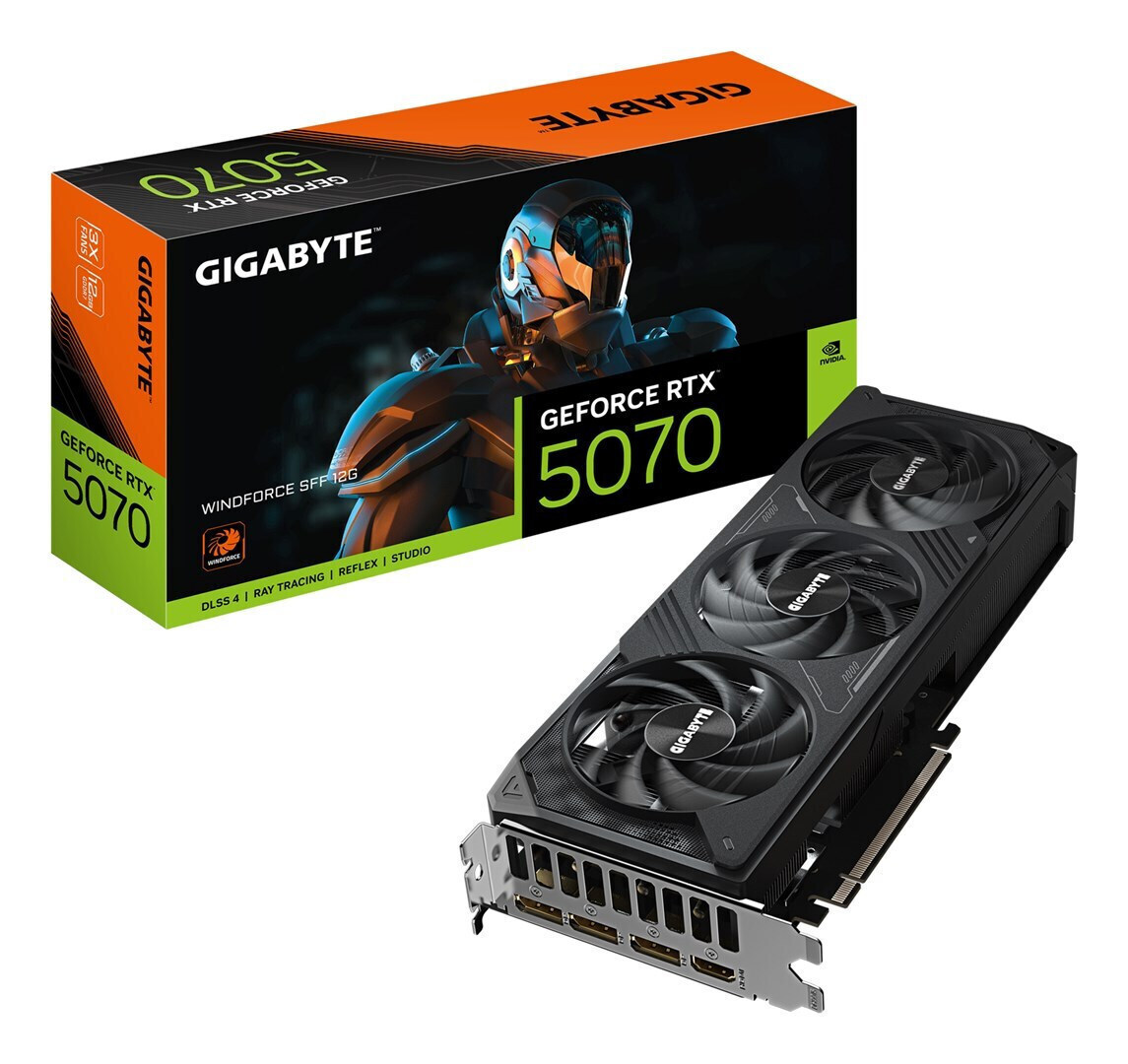 Gigabyte GeForce RTX 5070 12GB GDDR7 Windforce SFF Κάρτα Γραφικών Κωδικός GV-N5070WF3-12GD