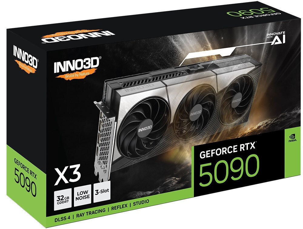 Inno 3D GeForce RTX 5090 32GB GDDR7 X3 Κάρτα Γραφικών Κωδικός N50903-32D7-17593928