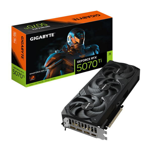 Gigabyte GeForce RTX 5070 Ti 16GB GDDR7 Windforce SFF Κάρτα Γραφικών Κωδικός GV-N507TWF3-16GD