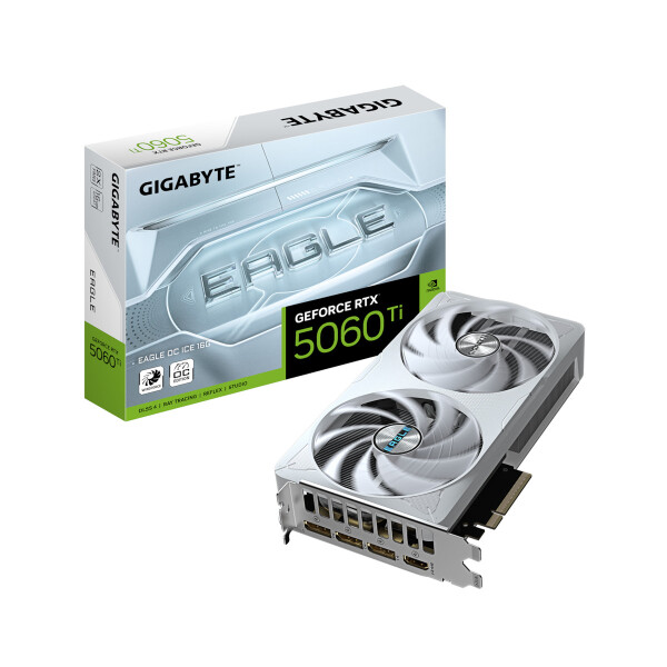 Gigabyte GeForce RTX 5060 Ti 16GB GDDR7 Eagle OC Ice Κάρτα Γραφικών Κωδικός GV-N506TEAGLEOC ICE-16GD