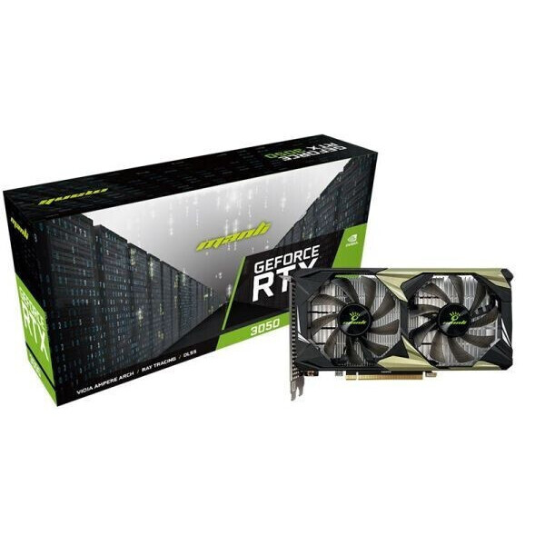 Manli GeForce RTX 3050 6GB GDDR6 Nebula Twin Low Profile V2 Κάρτα Γραφικών