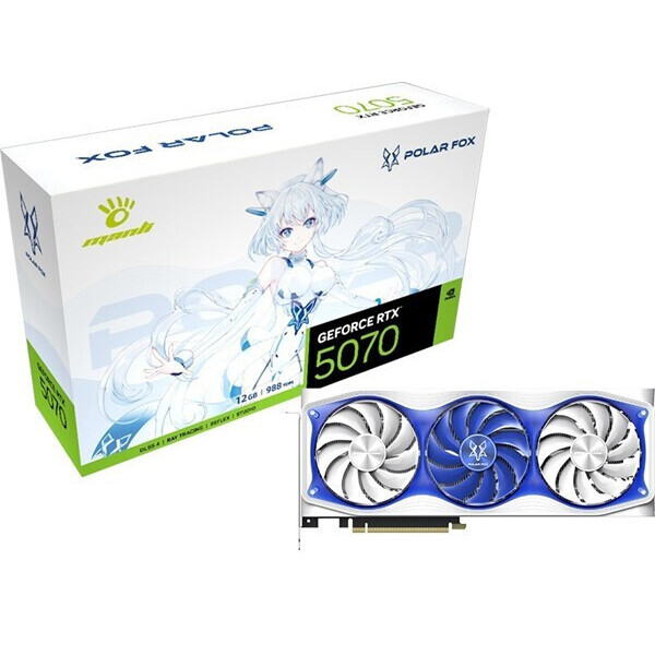 Manli GeForce RTX 5070 12GB GDDR7 Polar OC Κάρτα Γραφικών
