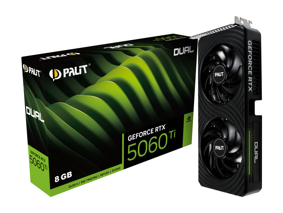 Palit GeForce RTX 5060 Ti 8GB GDDR7 Dual Κάρτα Γραφικών Κωδικός NE7506T019P1-GB2062D